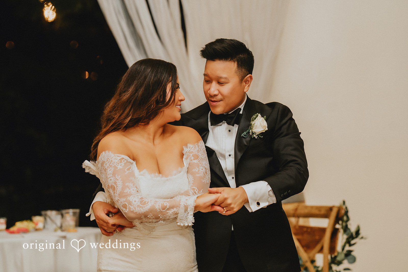 Sonia + Michael Bride and groom sharing their first dance