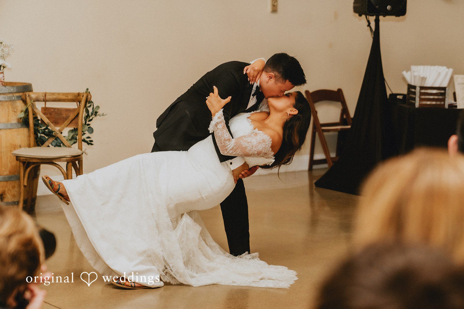 Sonia + Michael Groom dipping the bride on the dance floor