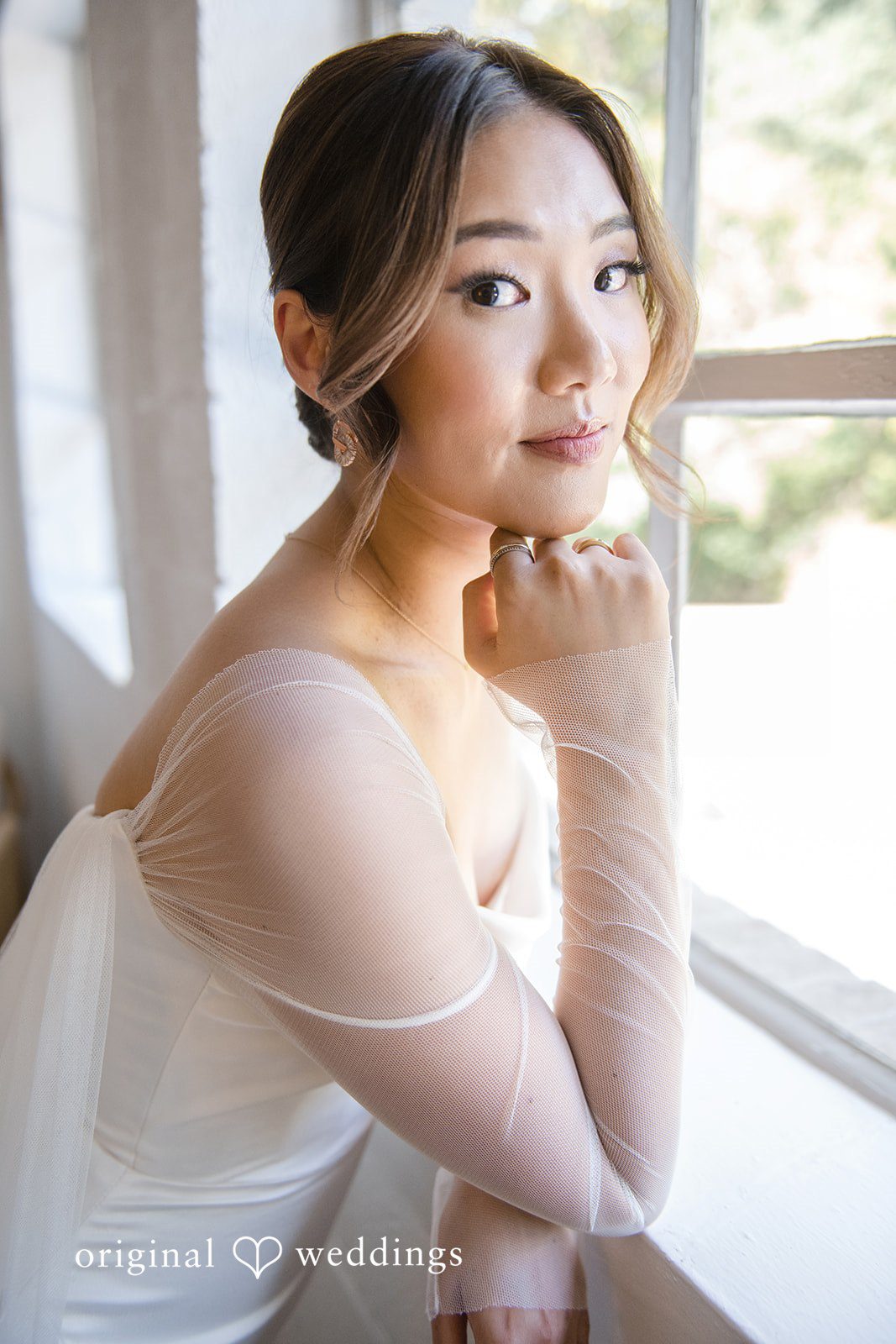 Yuri + Zachary Close portrait of the bride