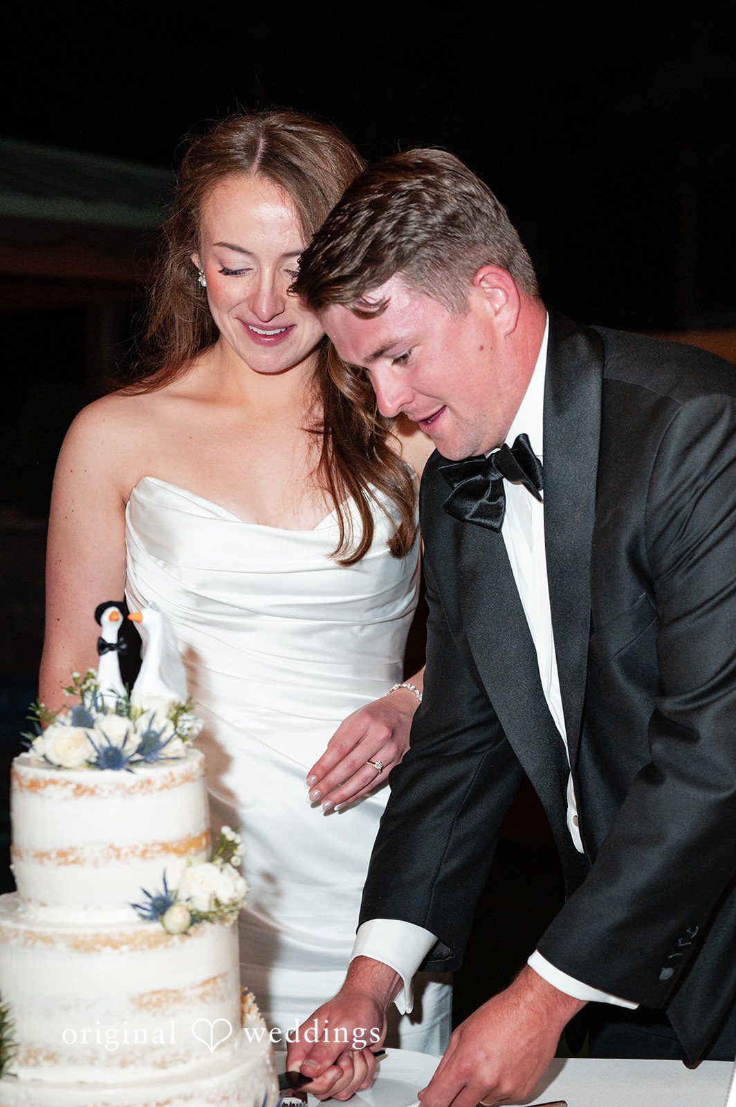 Erin + John Cake cutting at the reception