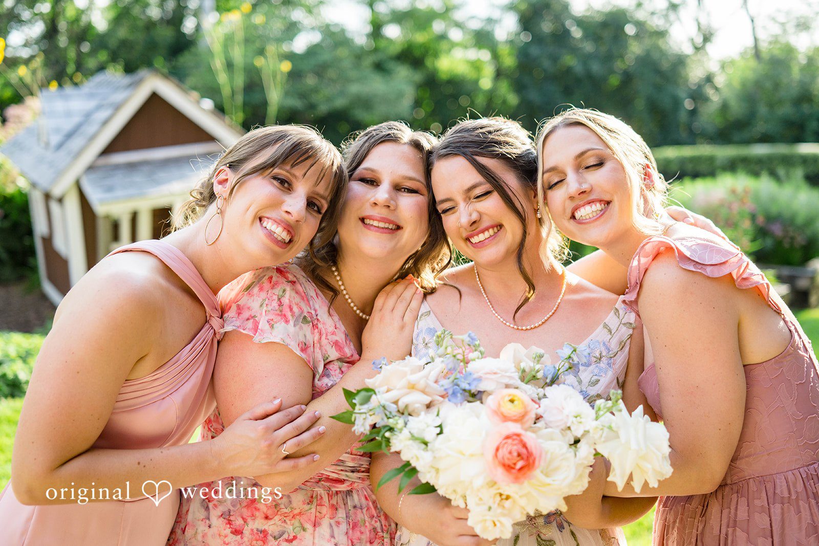 Griffin + Lauren Bride laughing with her bridesmaids
