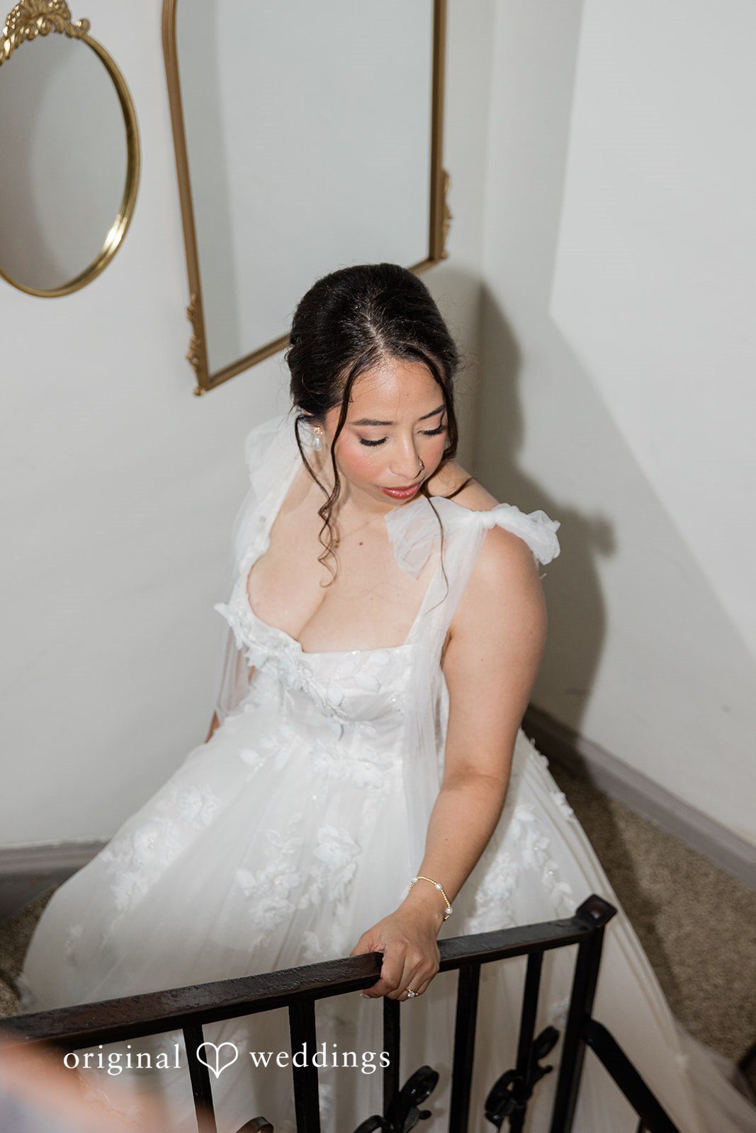Bride getting ready in a chair