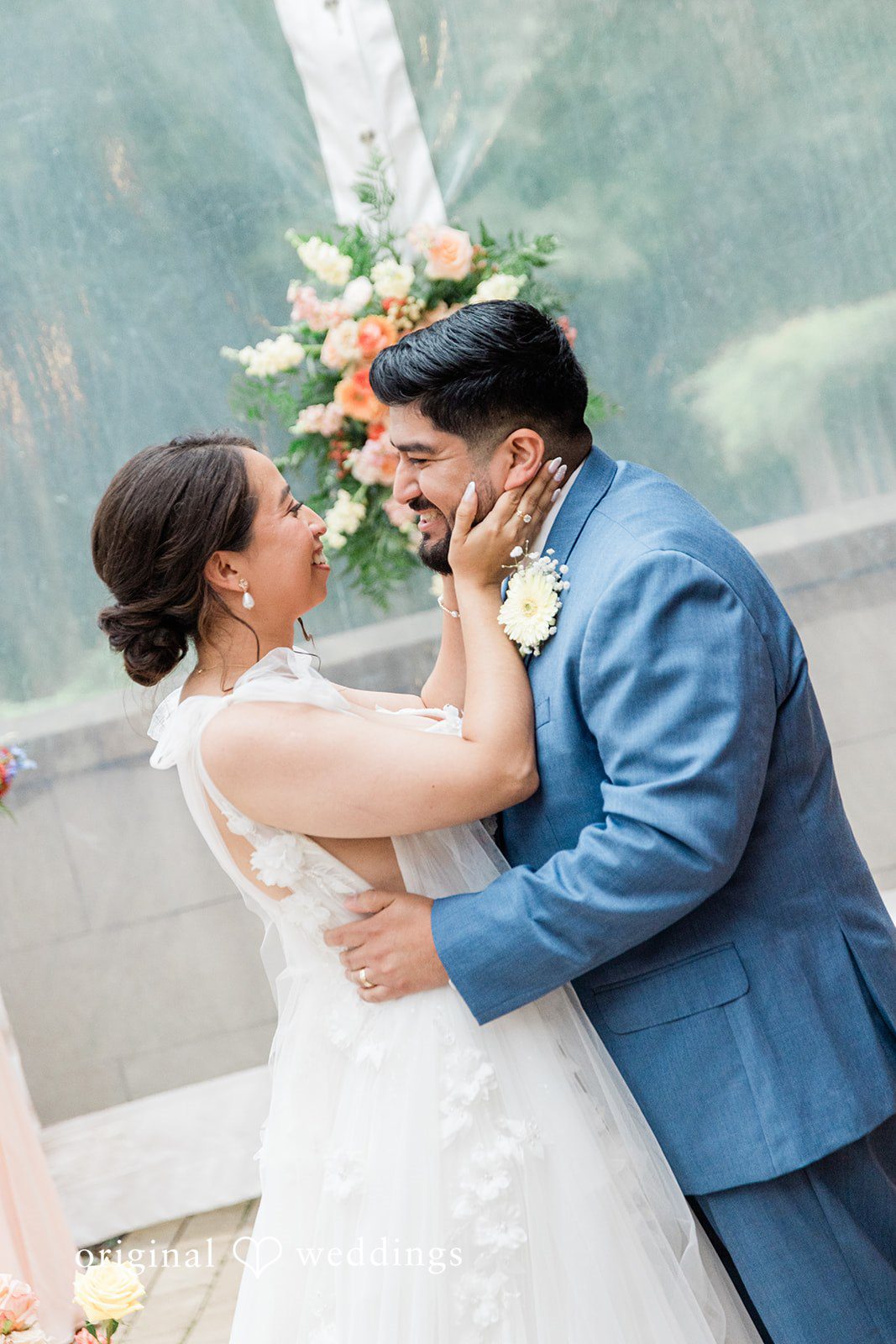 Couple sharing a sweet embrace