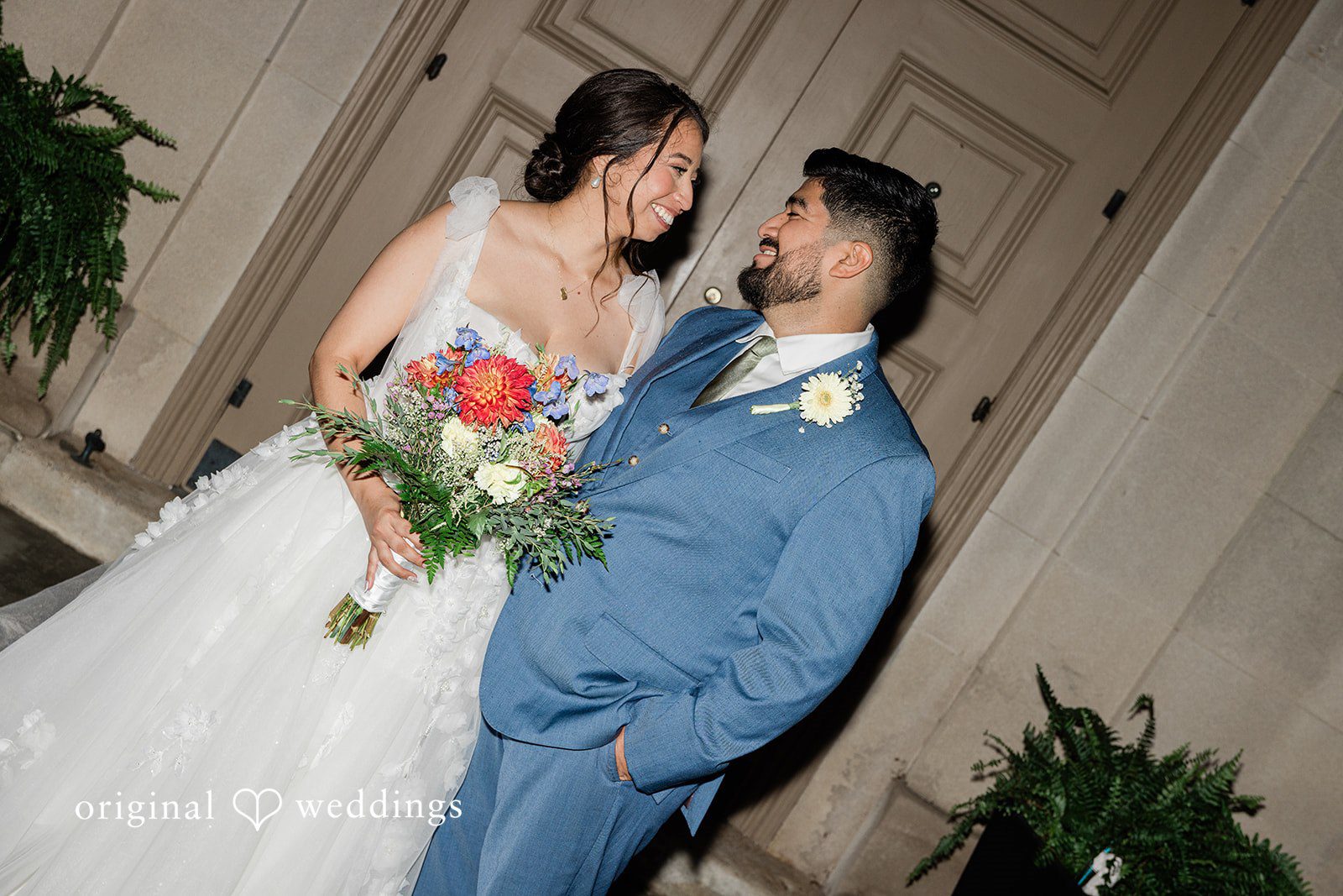 Couple dancing together in the hall