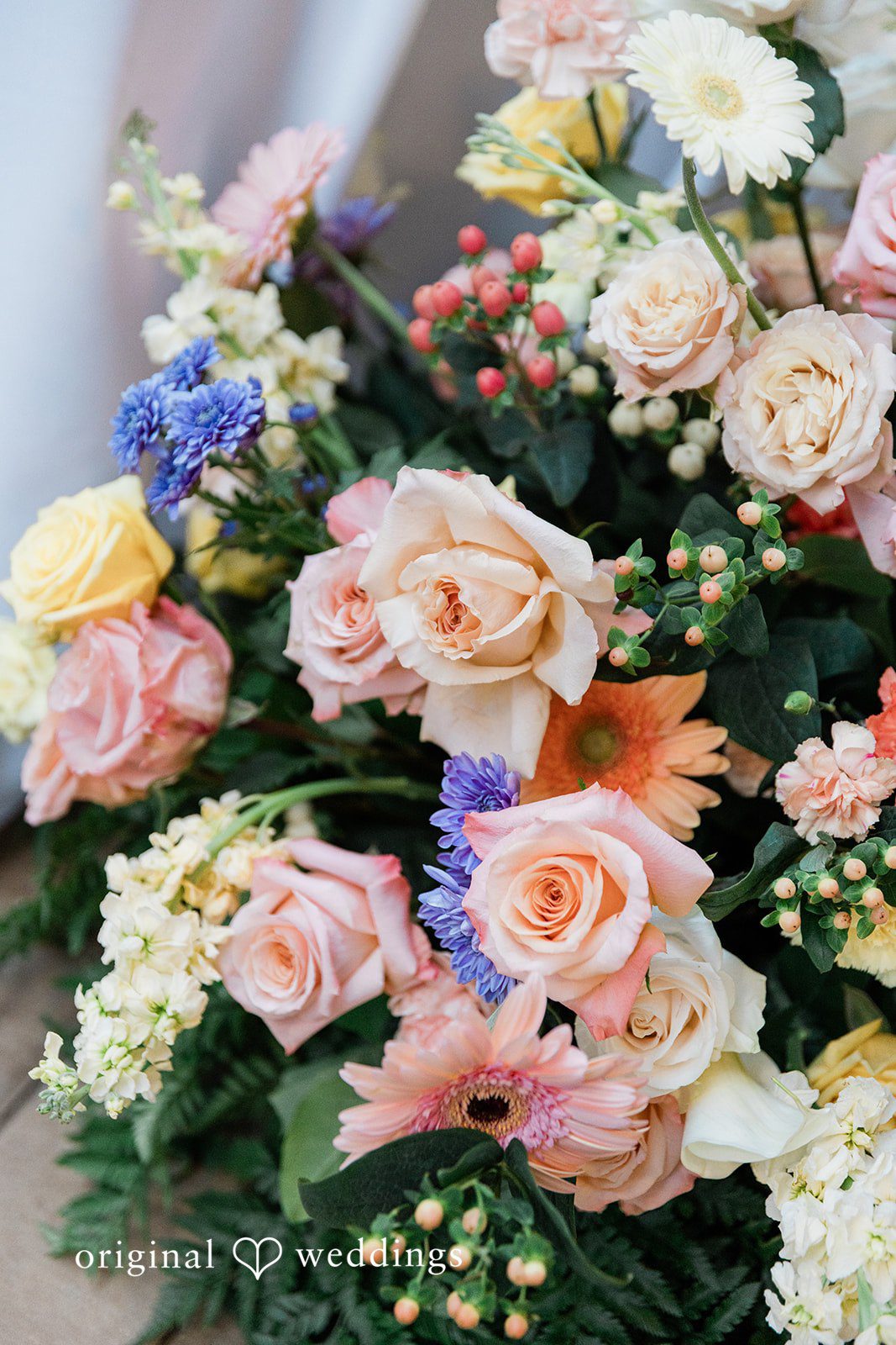 Bright pastel floral arrangement