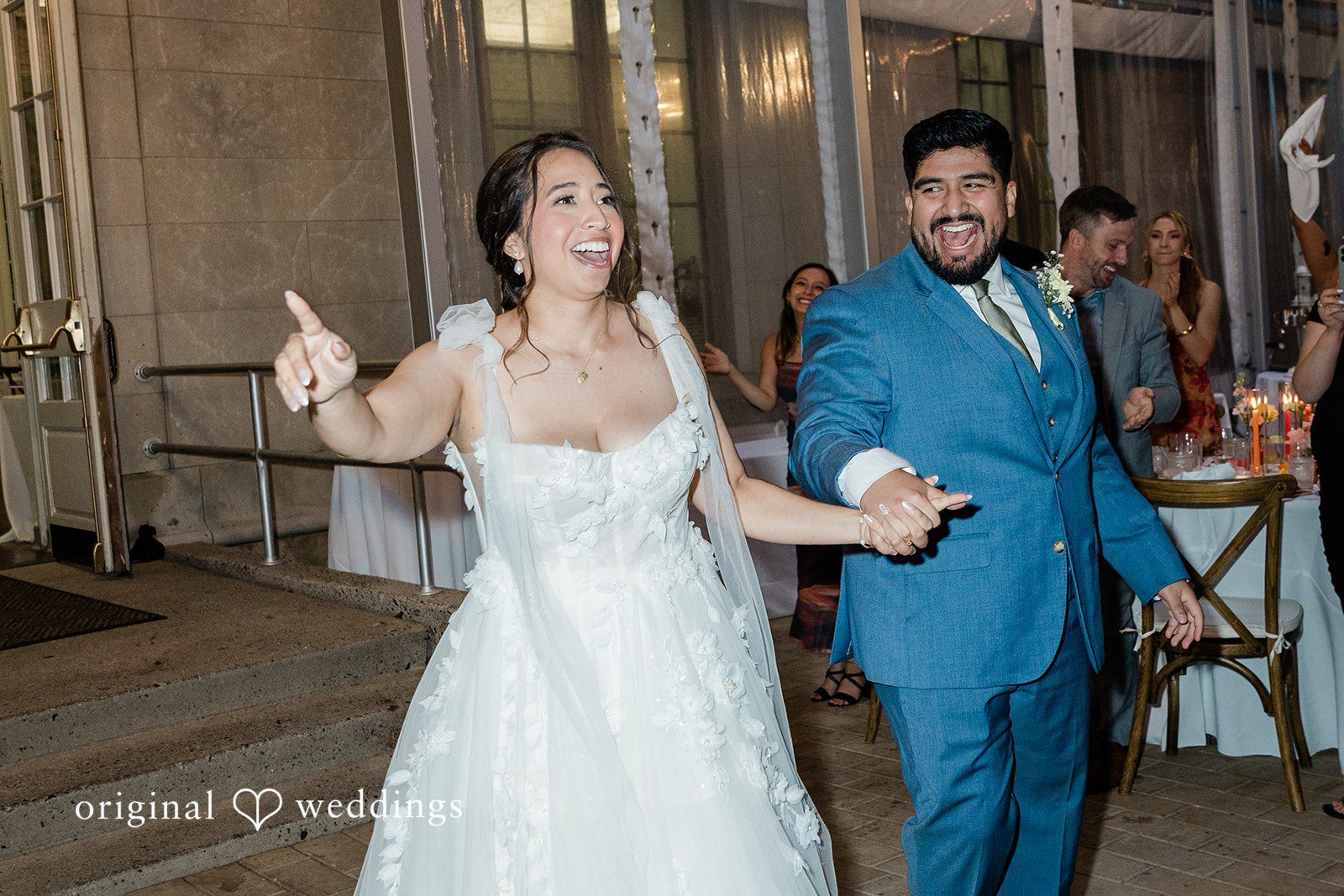 Couple dancing into the reception