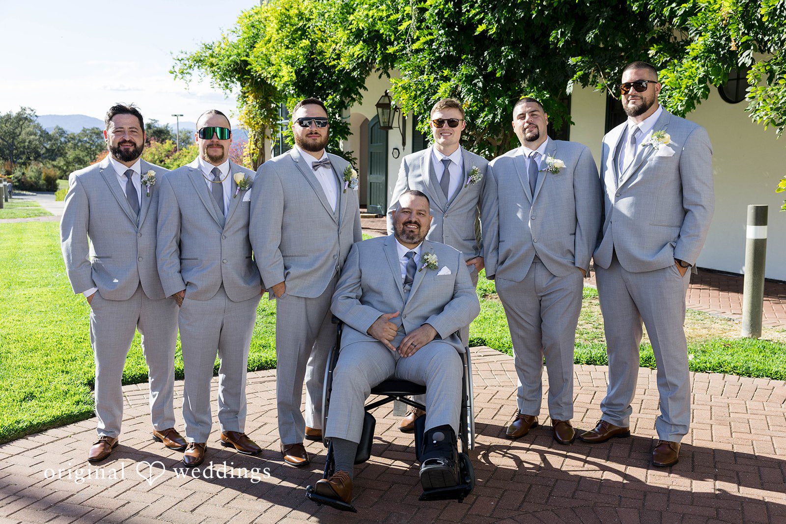 The groom and his men