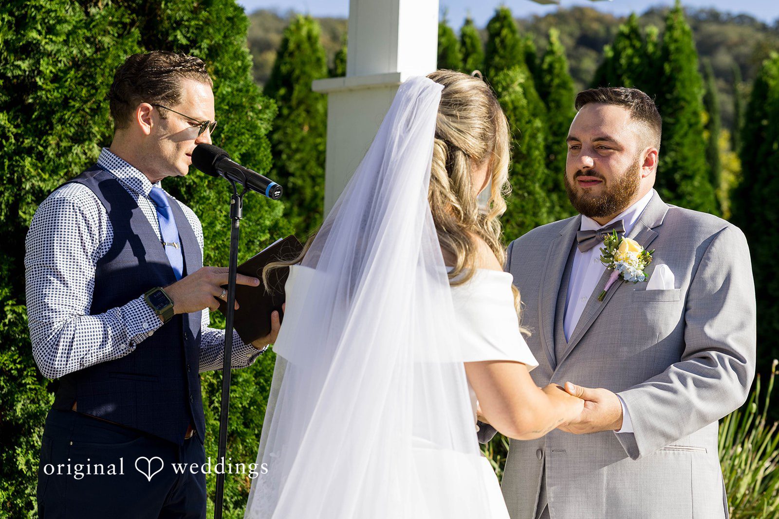A moment from the wedding ceremony