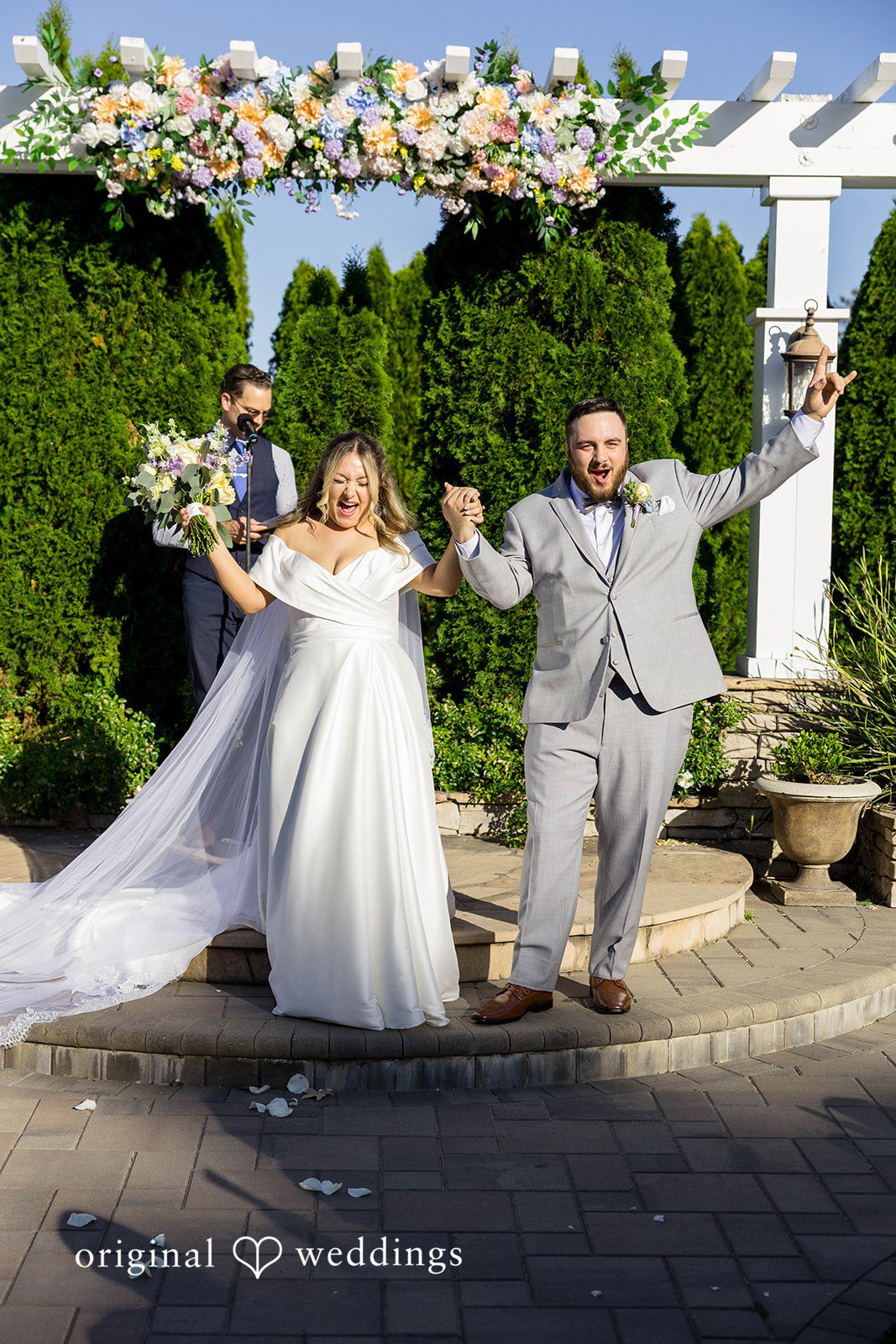 The couple shows great excitement