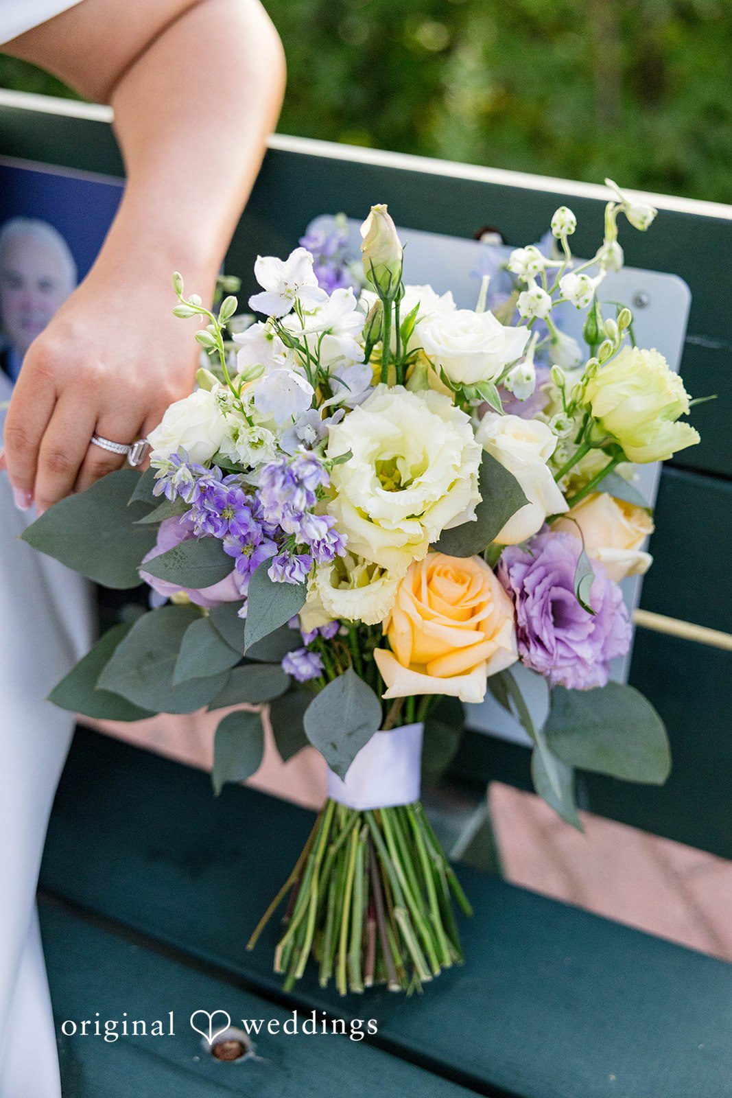 A close-up shot of the bride's beautiful bouquet