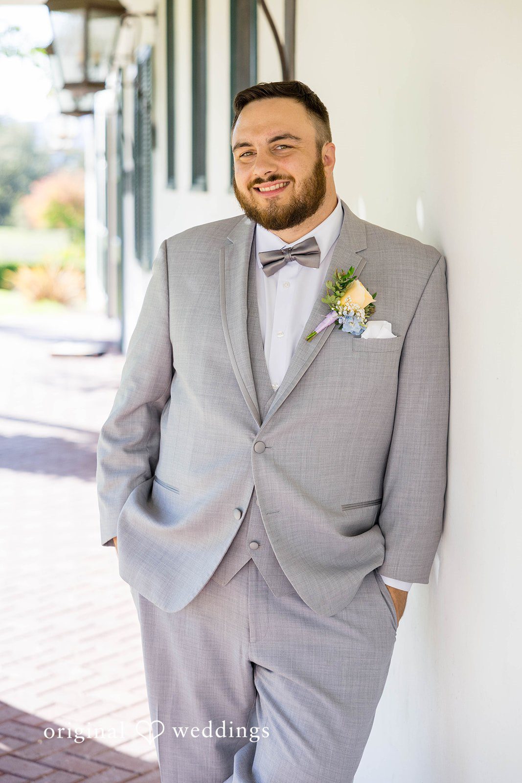 The groom looks stunning