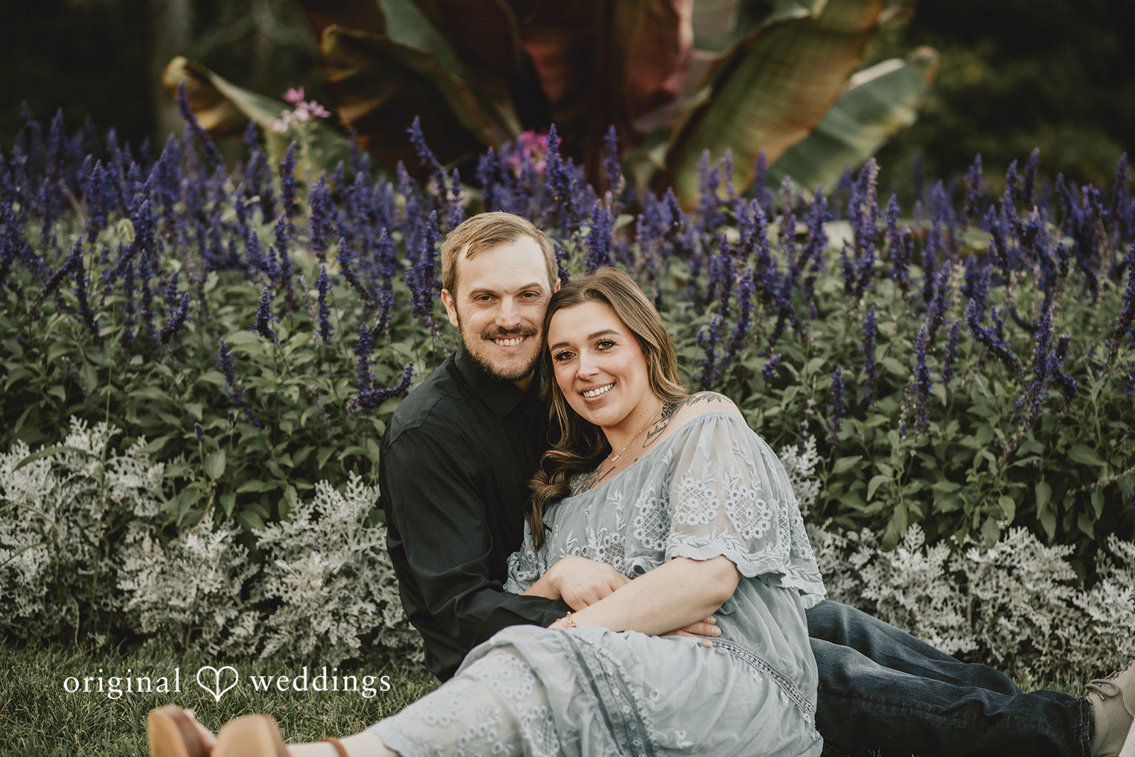 September 24, 2026 – Kaitlynn & Samuel – (ID-5685) Couple relaxing in the purple flower garden, Engagement Photography Services by Original Weddings at Elizabeth Park