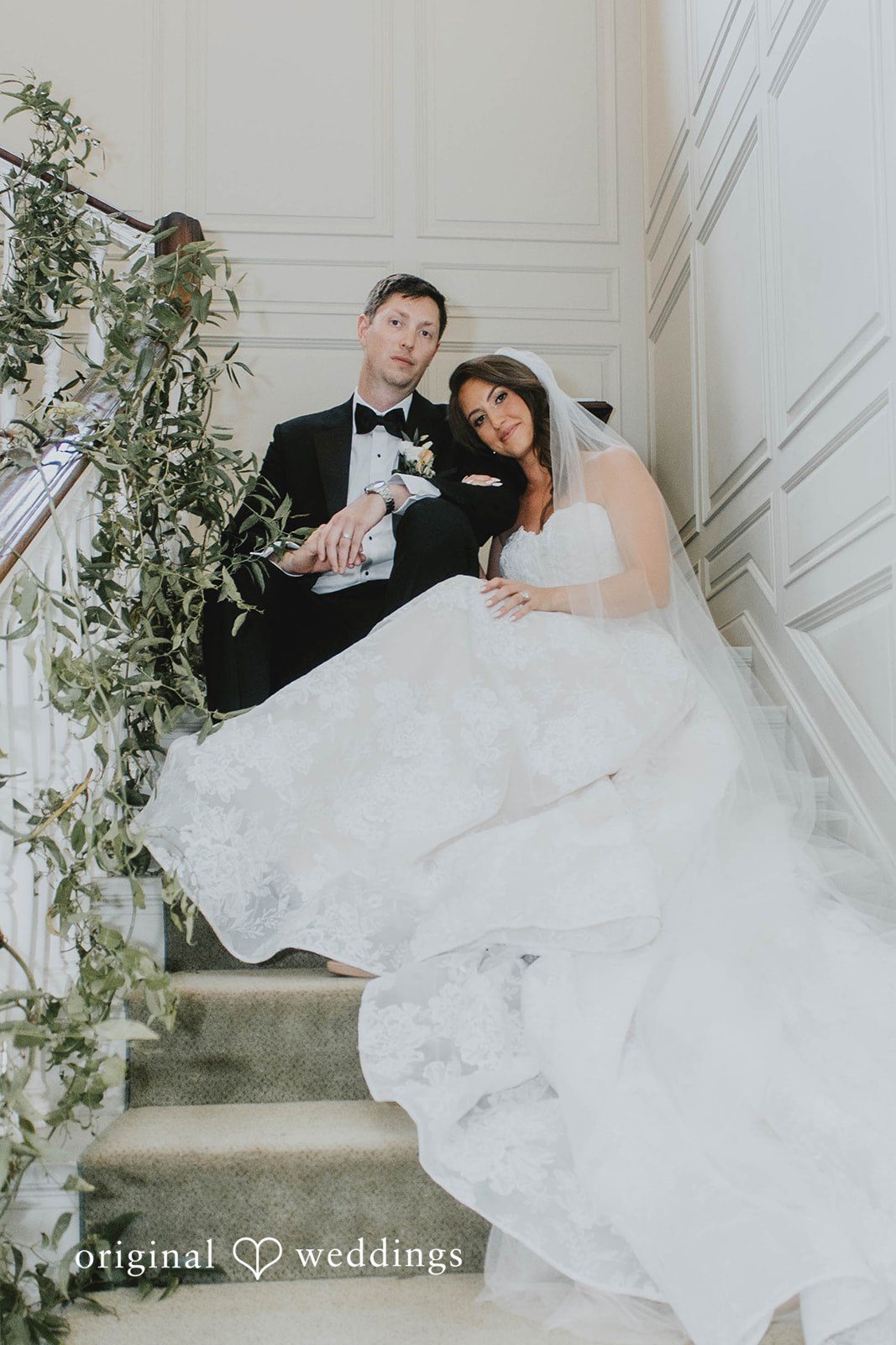 Alexa + Frank Couple sitting together on the grand staircase