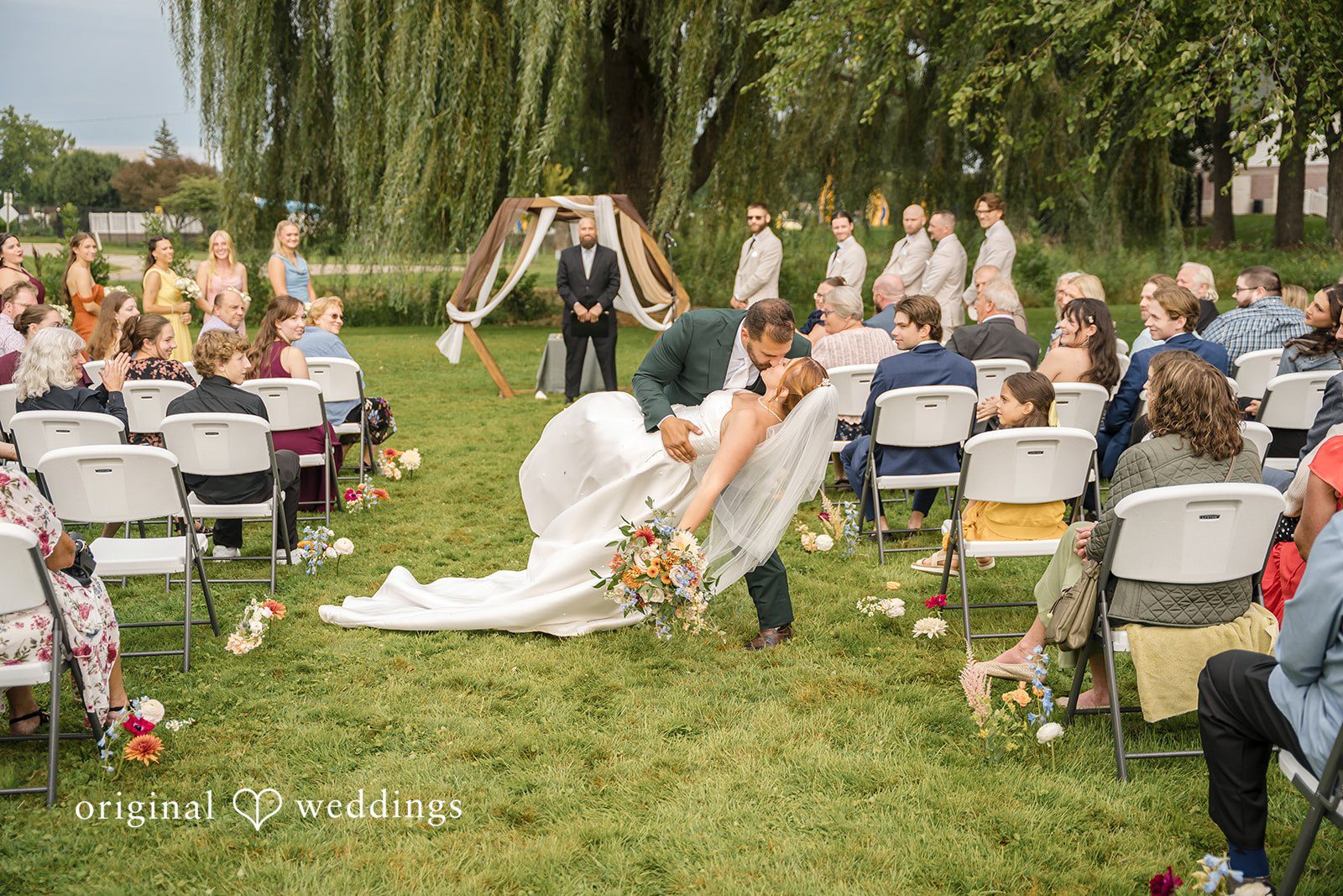 Alexis + Alex Wedding ceremony moment at Fireman's Park Pavilion