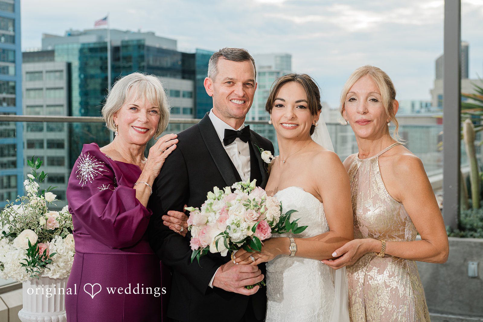 Couple with family on the rooftop