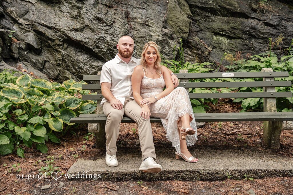 Jackie + Will Our New York City engagement photographers at Original Weddings captured a stunning portrait of the couple at the Fort Tryon Park