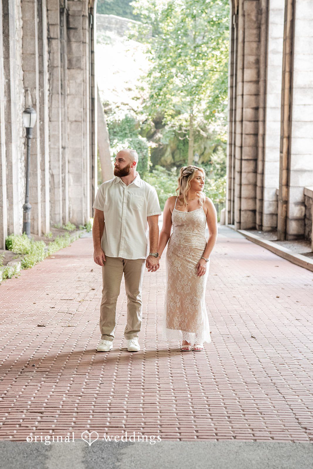 Jackie + Will A look-away portrait of the couple
