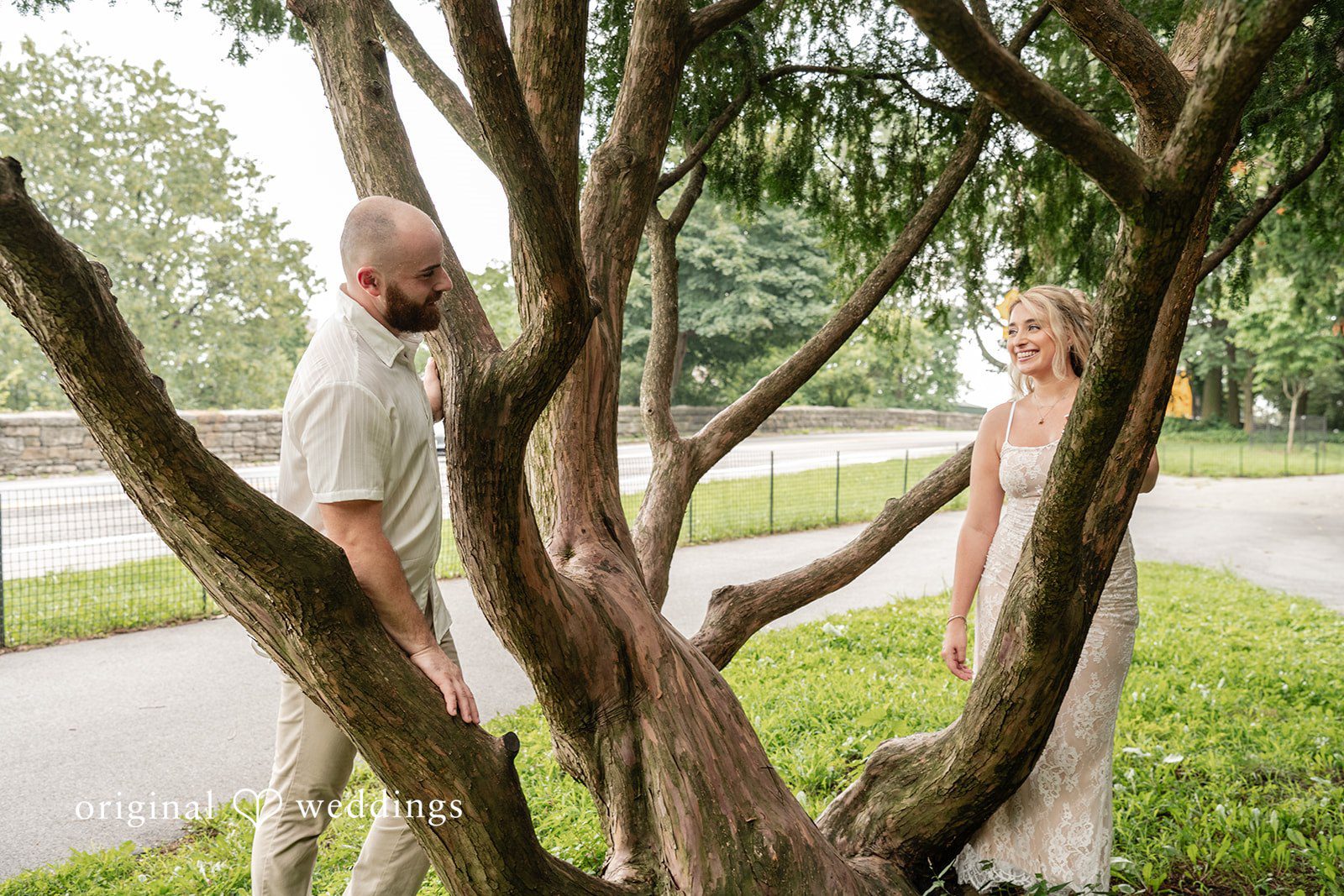 Jackie + Will Tree side shot