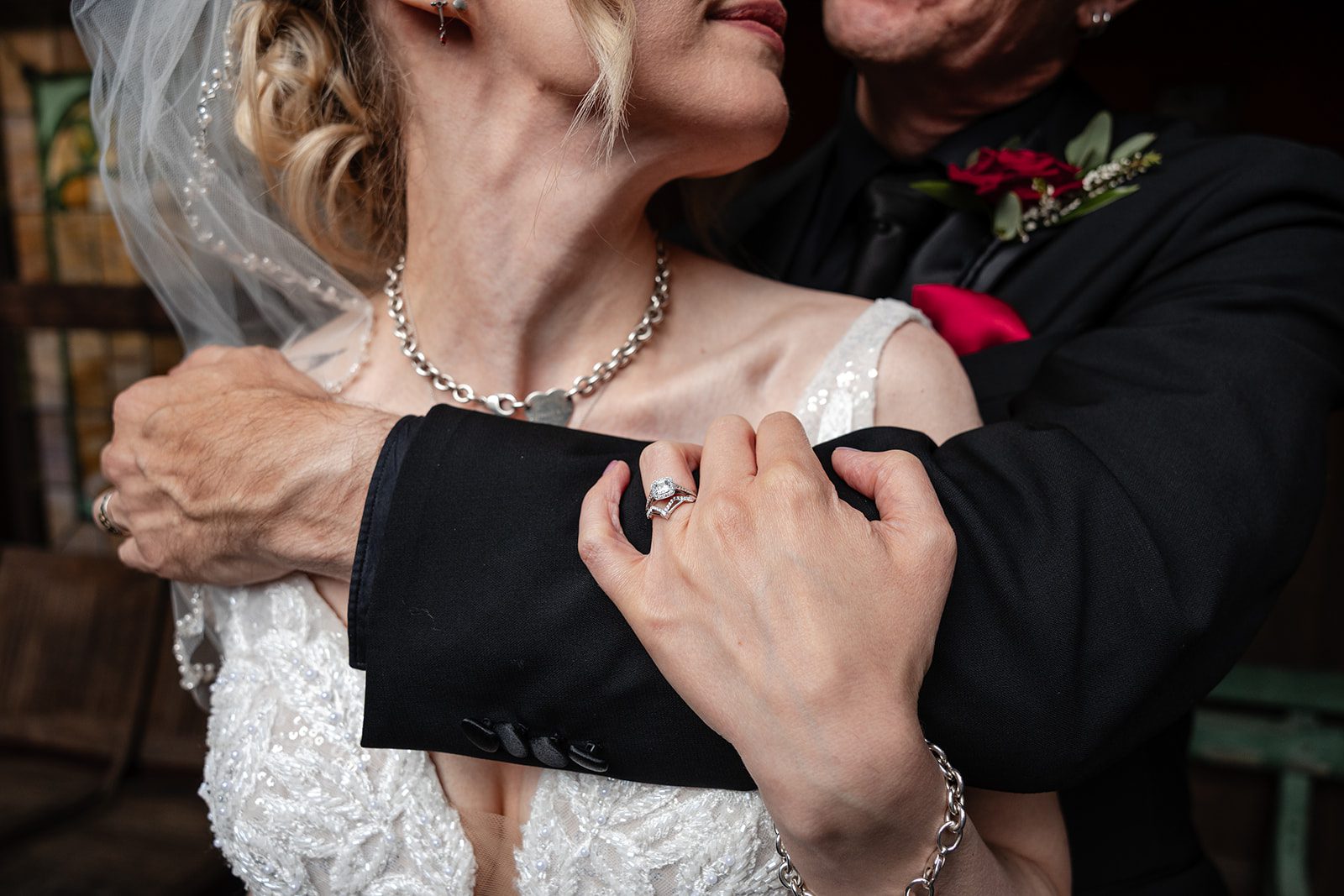 Couple embracing close up Couple embracing close up