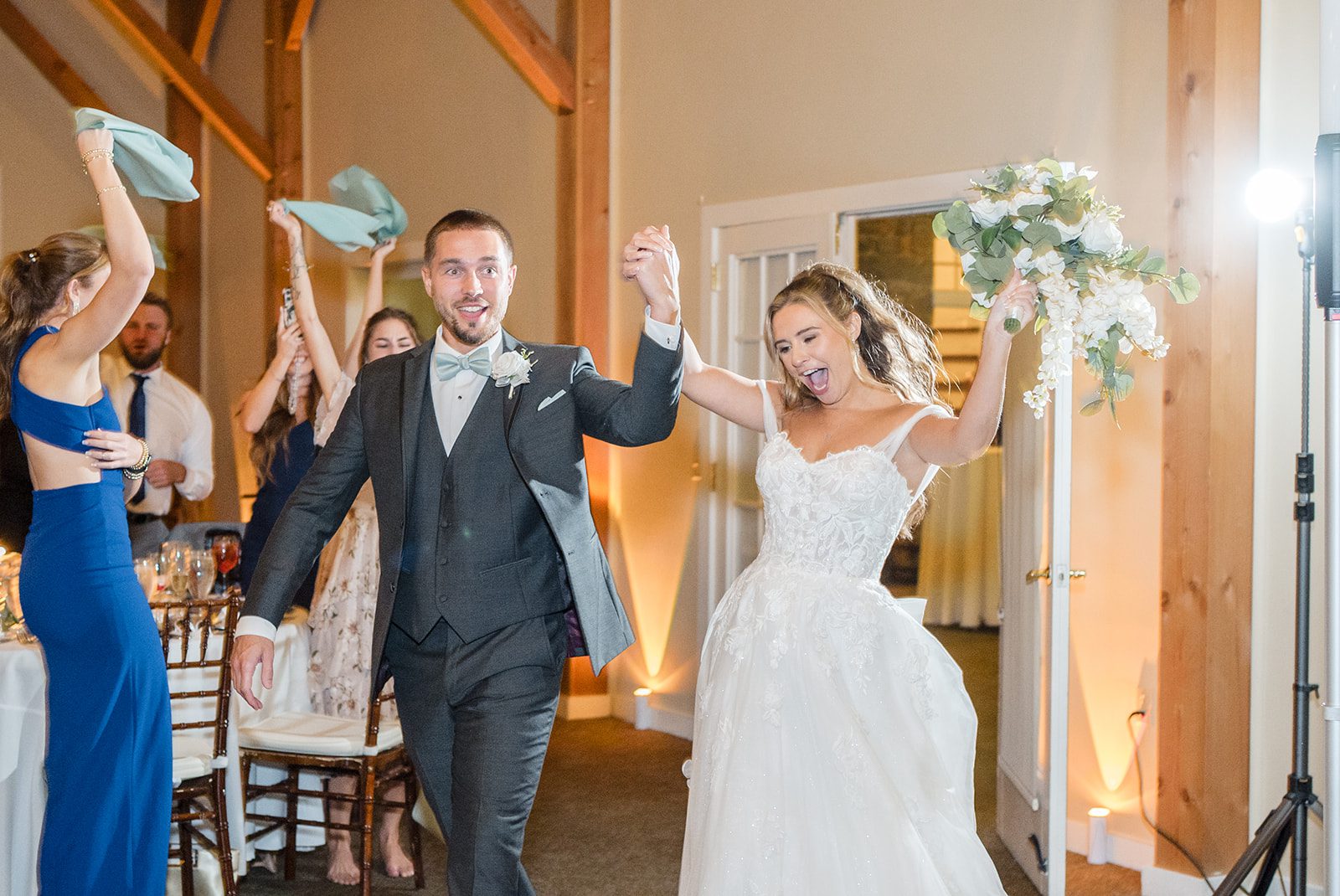 Grand entrance into the reception