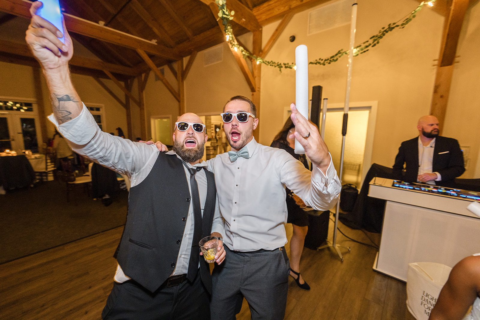 Guests celebrating on the dance floor