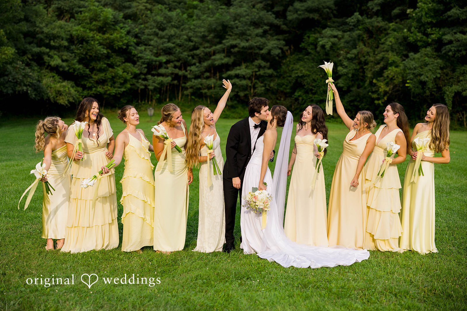 Ethan + Kelcy Bridesmaids cheering with the bride