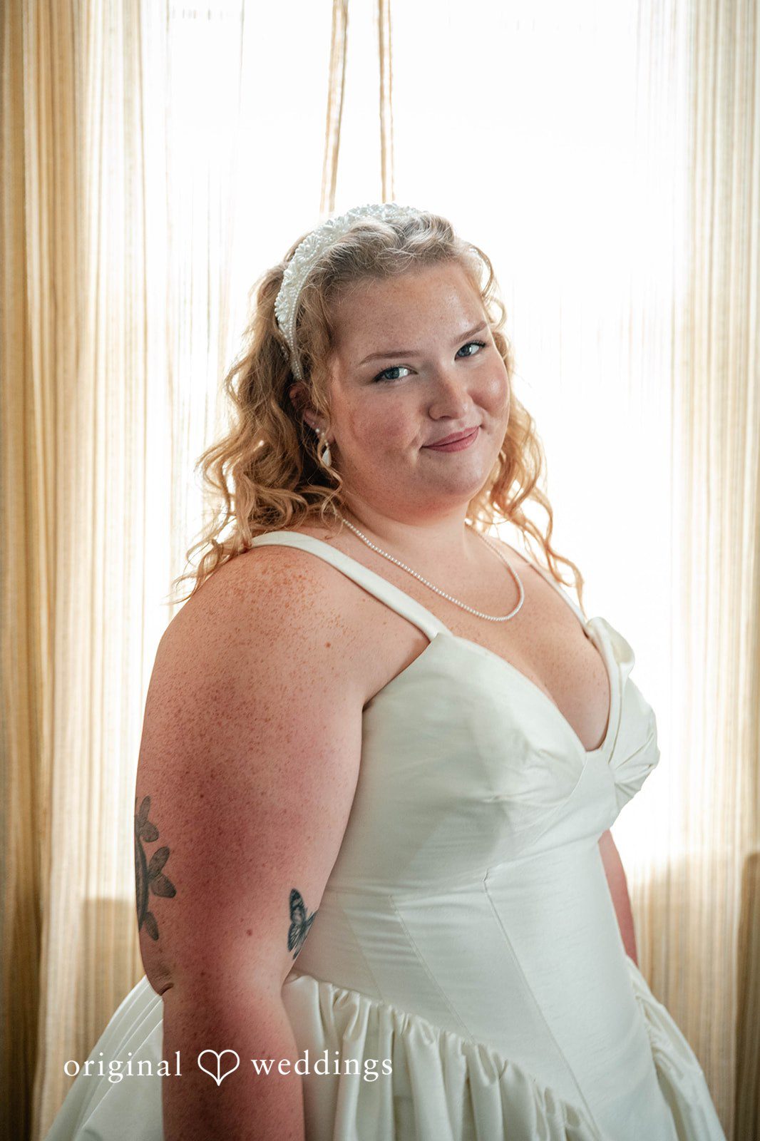 Bethany + Eddie Bride portrait in soft window light