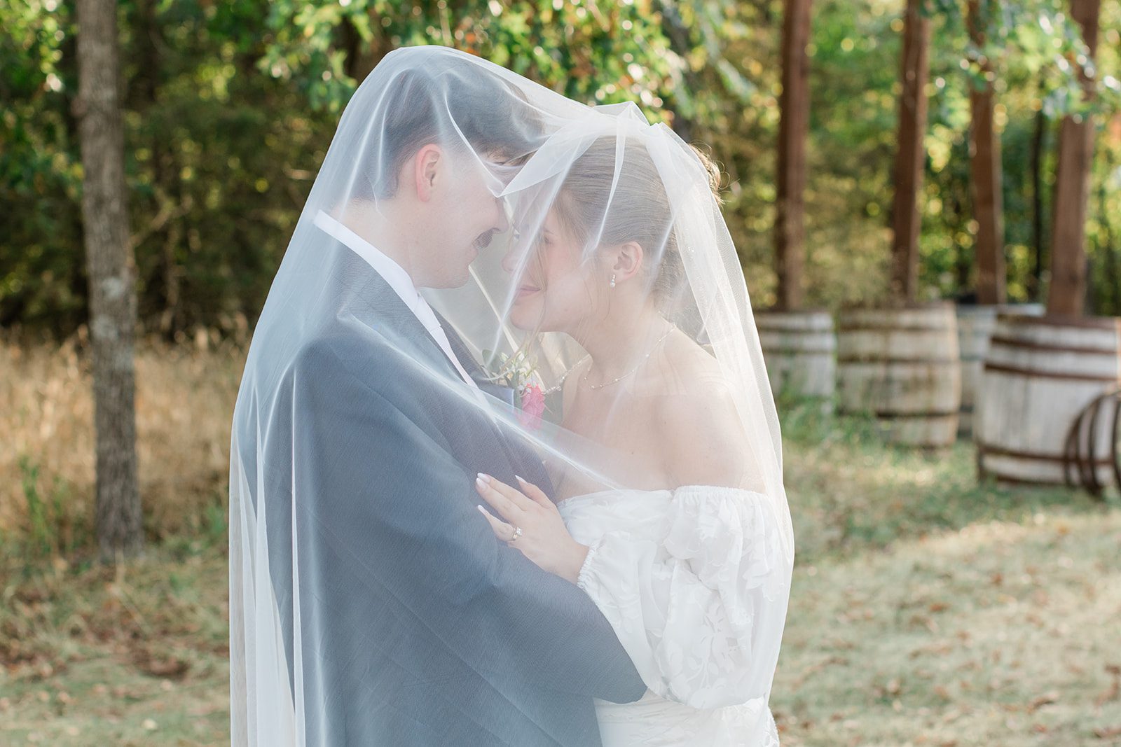 innsbrook-resort-airy-st-louis-sophia-brendan-p030-07 Romantic veil portrait, captured by St. Louis wedding photographers