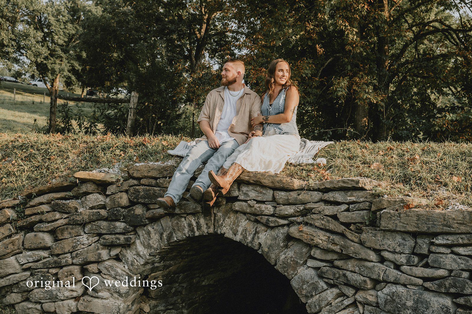 Emily + Elijah A look-away portrait of the couple