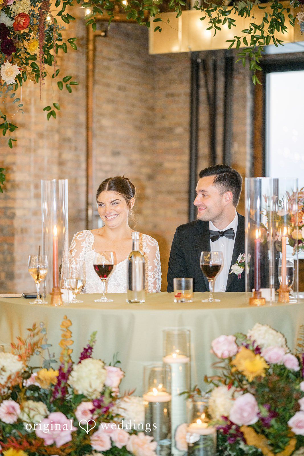 Michael + Haley Couple at their sweetheart table