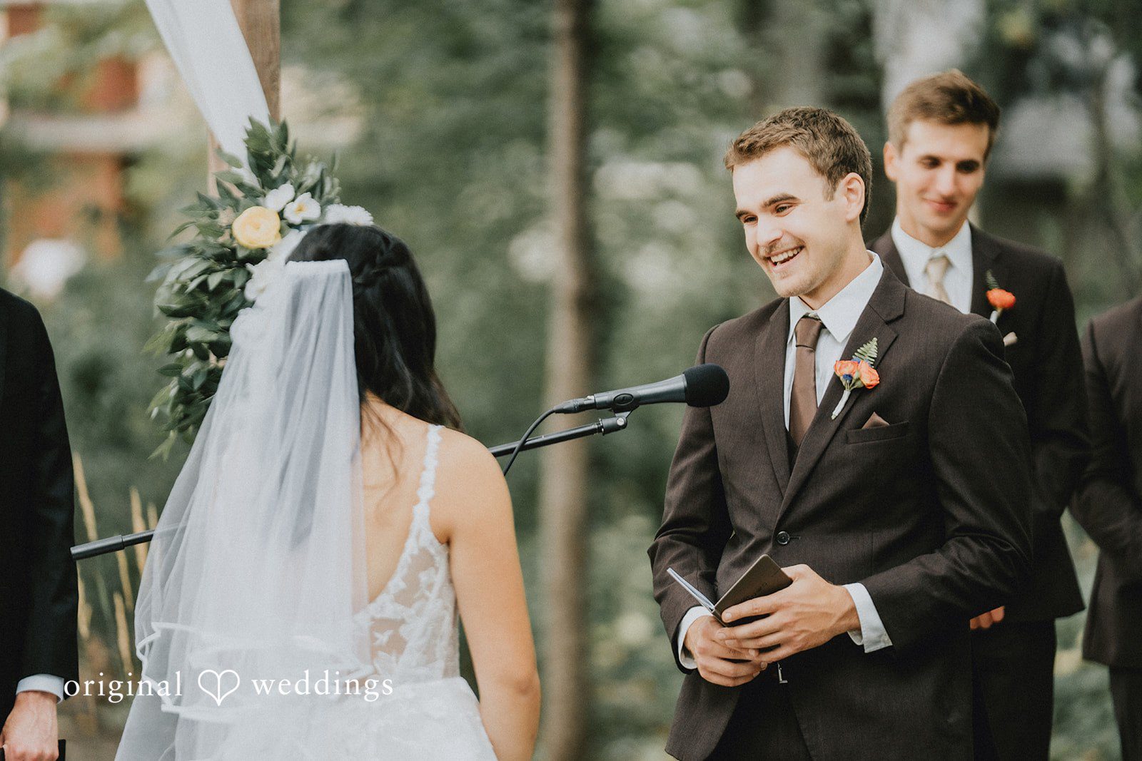 Jake + Ida Emotional ceremony moment at Lake Vadnais Grand Events