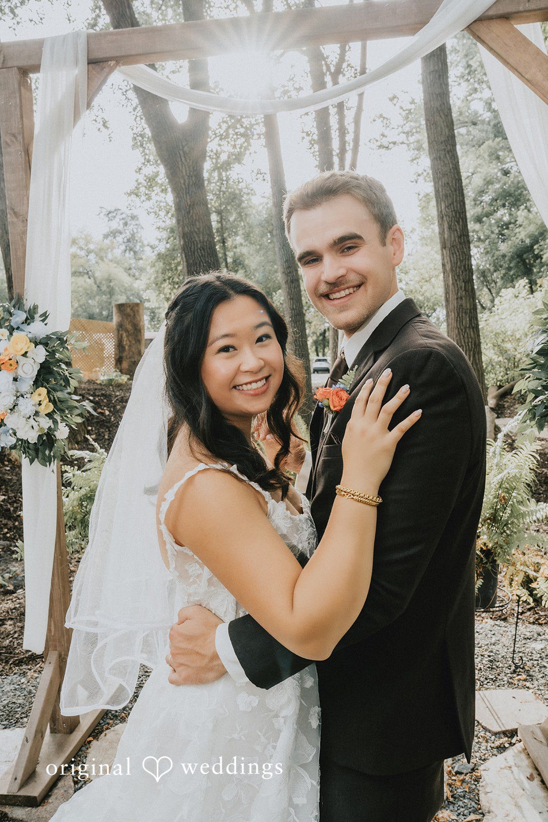 Jake + Ida Romantic portrait of the newlyweds