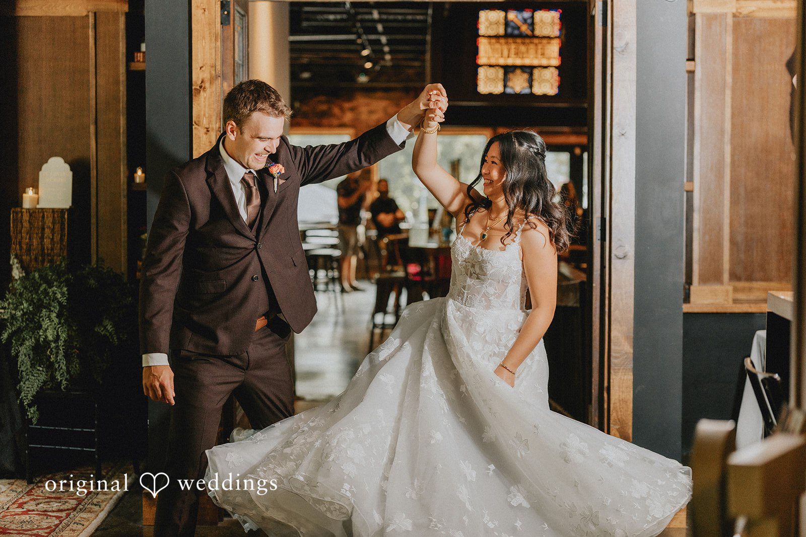 Jake + Ida Newlyweds embracing