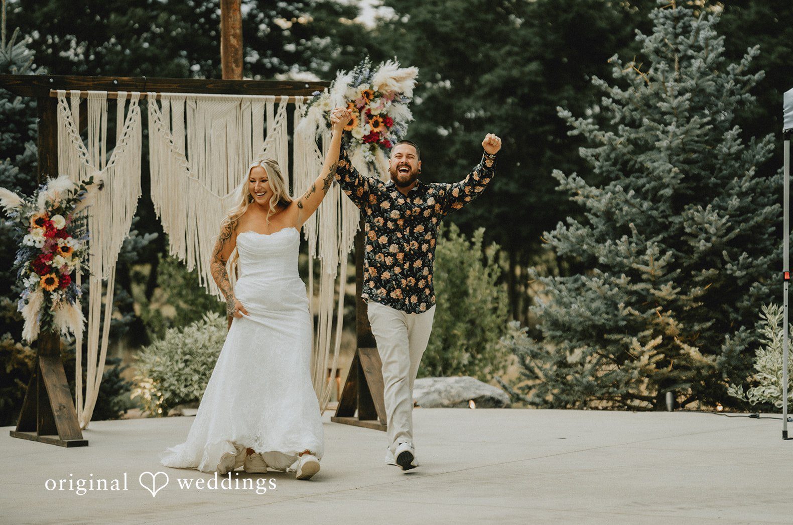 Kamron and Nicole’s wedding portrait at Lazy Stud Ranch captured by Denver wedding photographers.