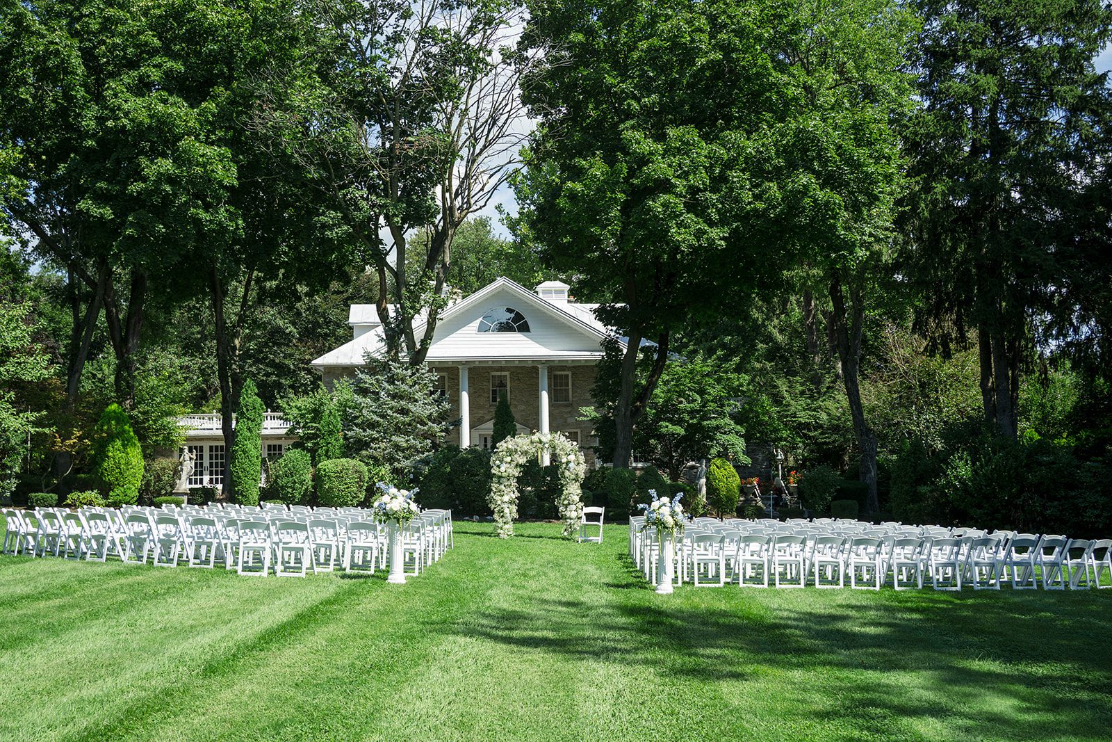 linwood-estate-timeless-baltimore-autumn-dylan-001-22 Outdoor ceremony lawn with gazebo at Linwood Estate