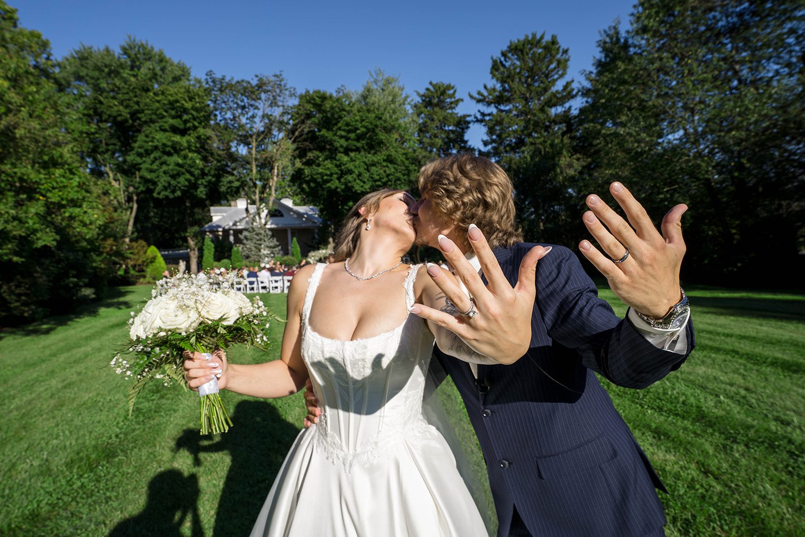 linwood-estate-timeless-baltimore-autumn-dylan-028-36 Bride celebrating after the ceremony