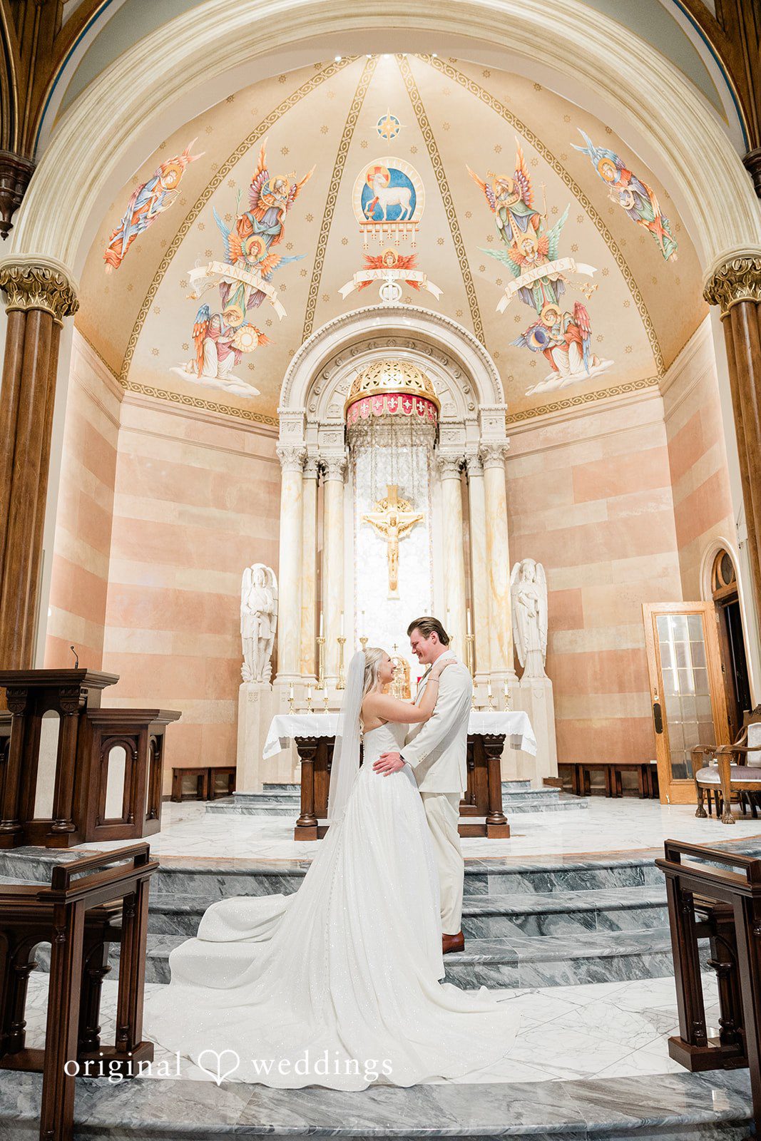 Claire + Alex Framed by the aesthetic beauty of the church