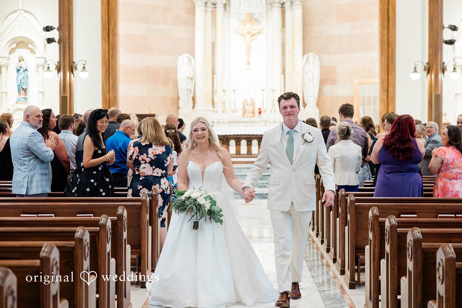 Claire + Alex The couple makes a beautiful exit