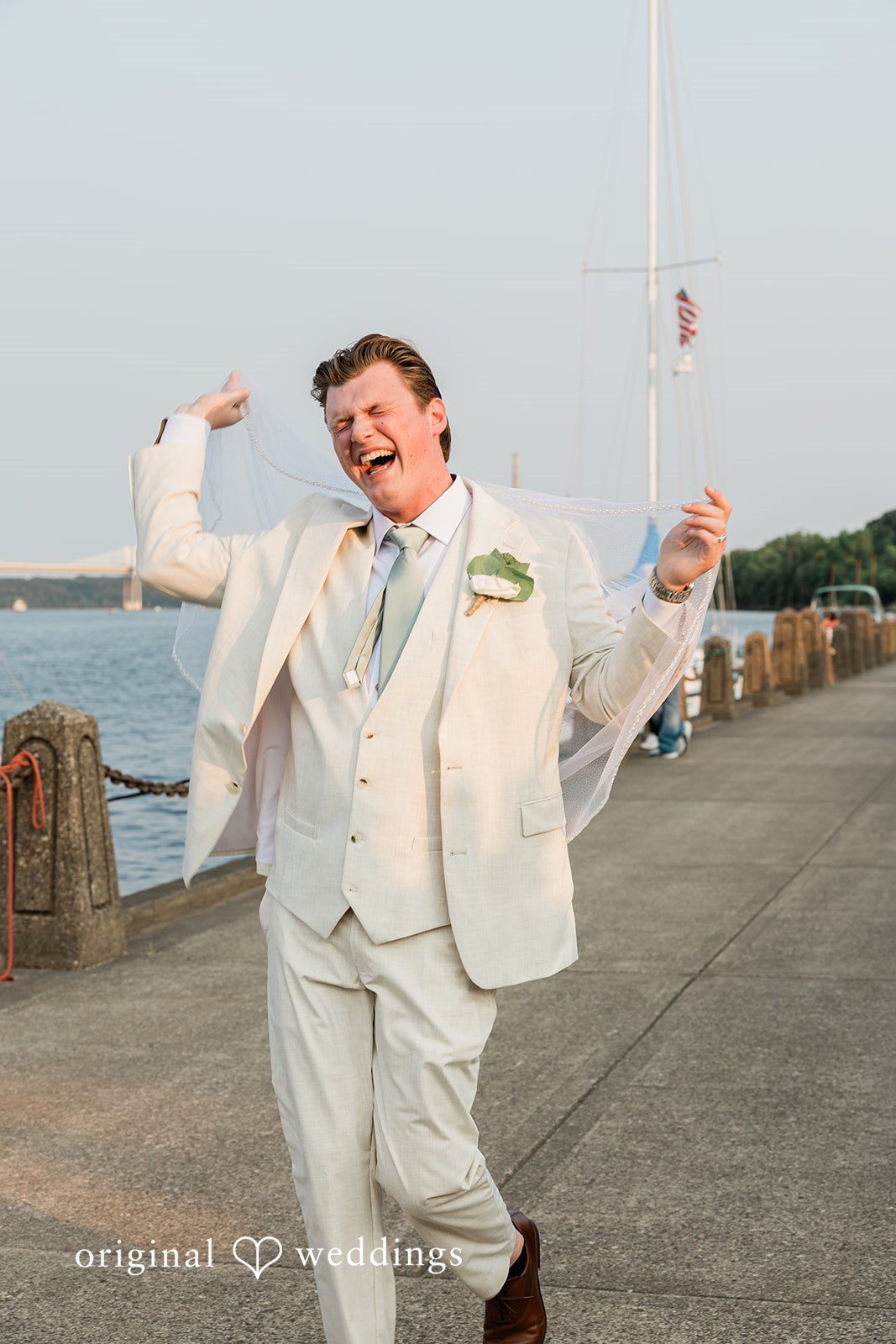 Claire + Alex Happy portrait of the groom at Loft 214