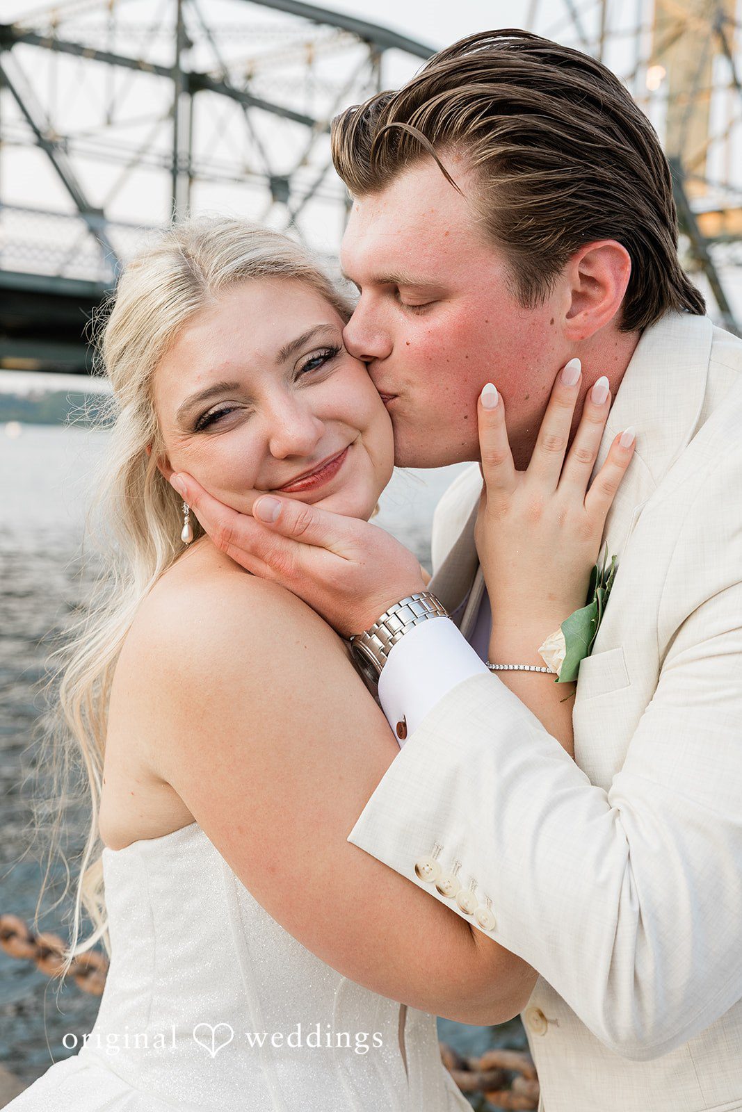 Claire + Alex Romantic shot by the water side