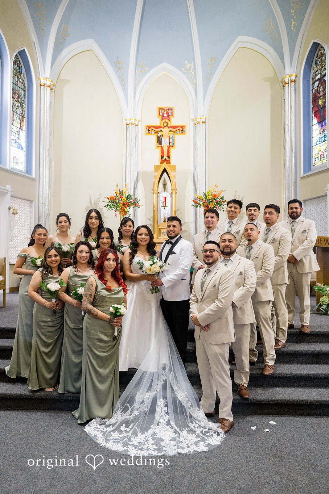 September 12, 2026 – Sierra & Arturo – (ID-4123) Full wedding party inside the church