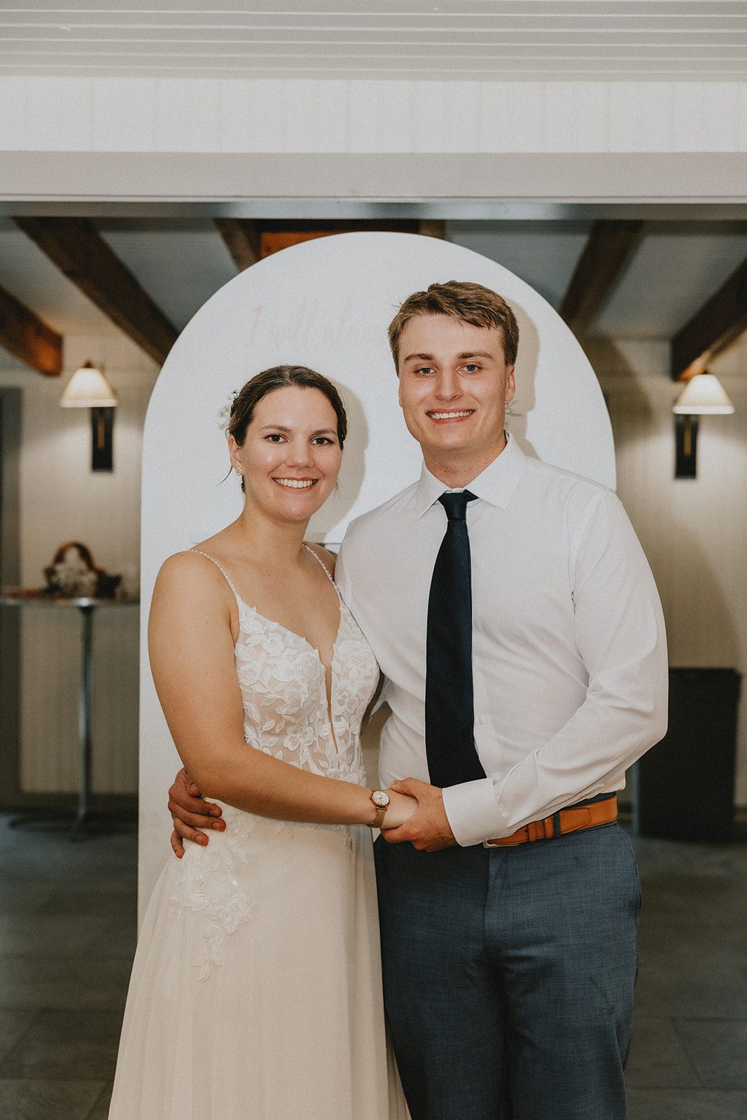 Couple at the doorway Couple at the doorway