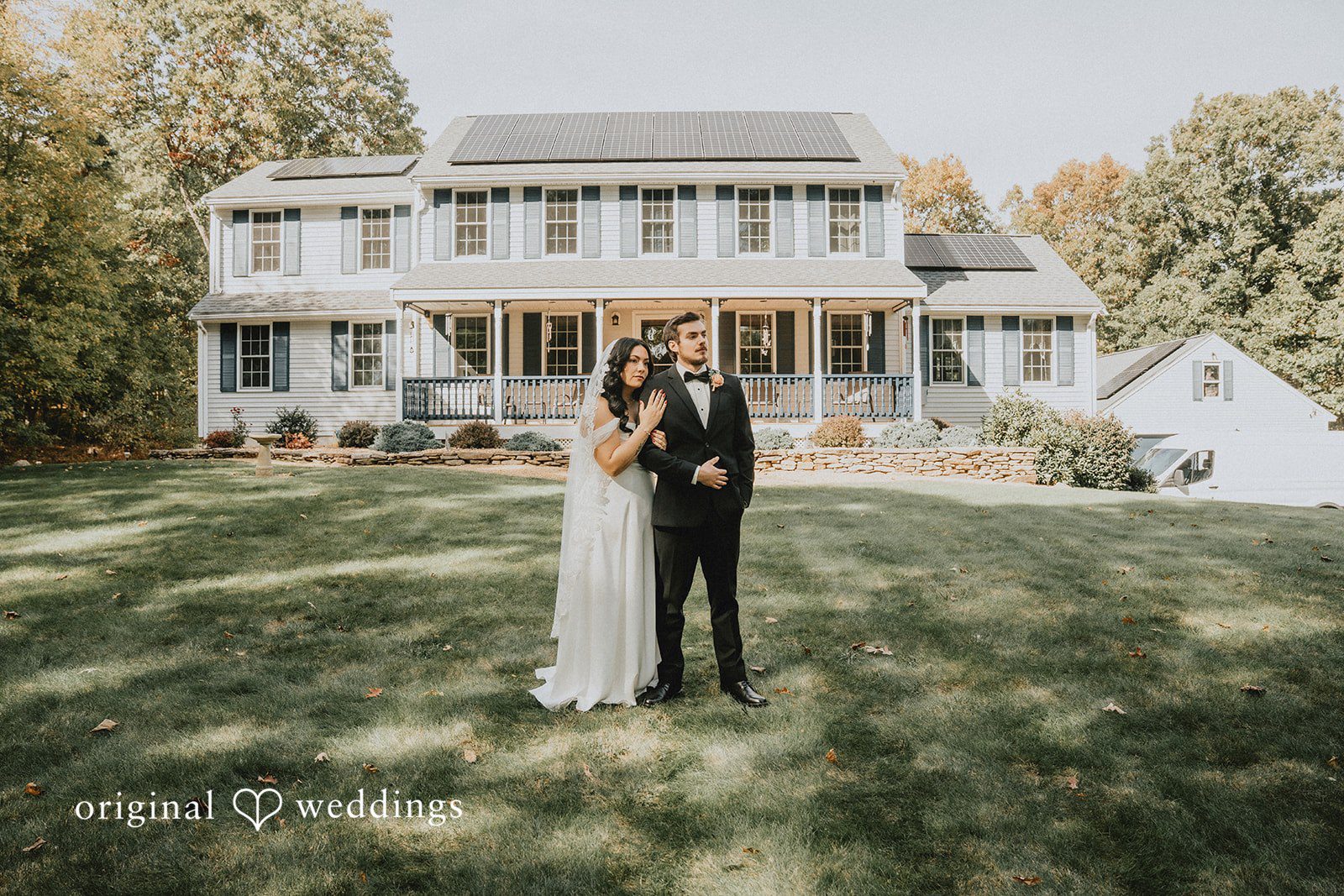 Amanda + Chris Our Boston wedding photographers captured a stunning portrait of the couple outdoors