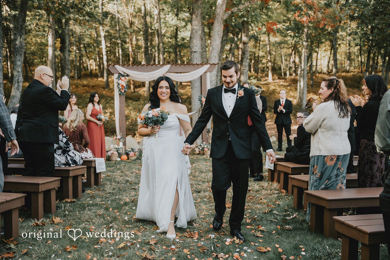 Amanda + Chris The couple makes a joyful exit