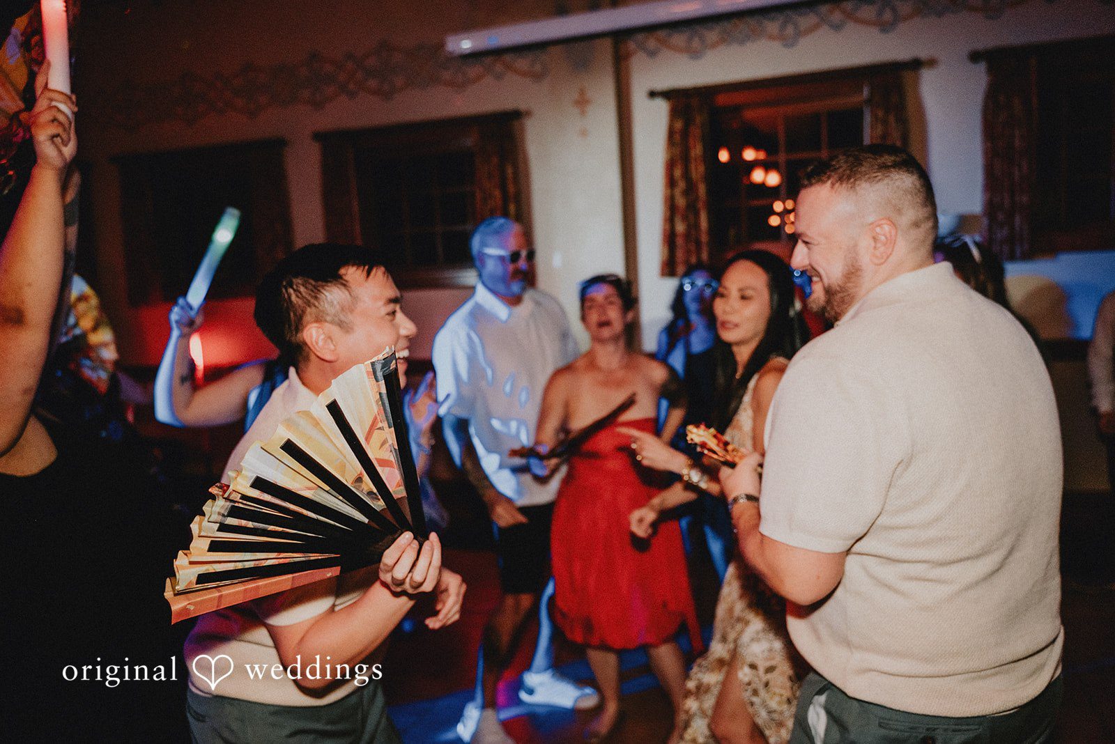 Benjamin + Tuan Friends celebrating on the dance floor