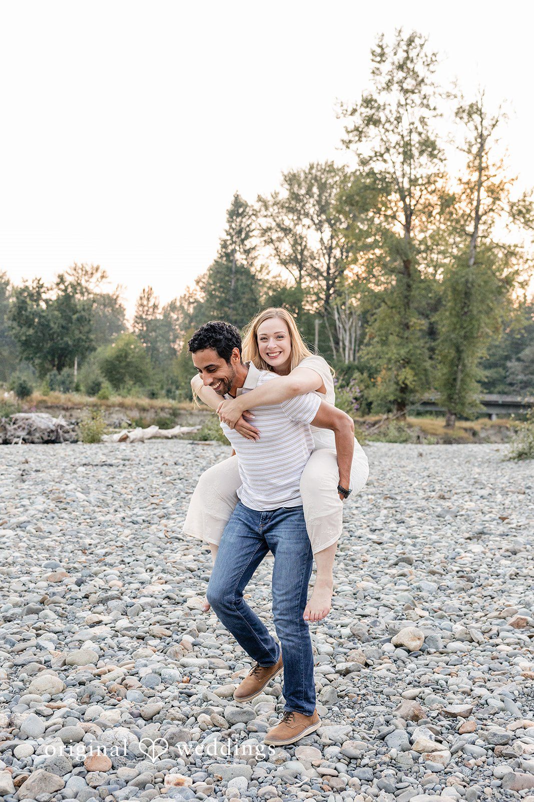 Leah + Joseph Piggyback portrait