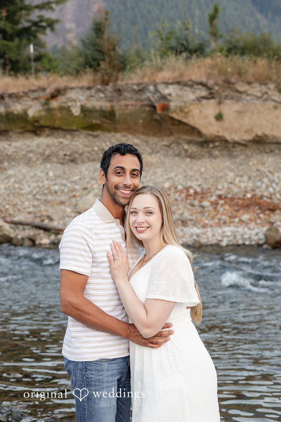 Leah + Joseph Stunning portrait by the water side