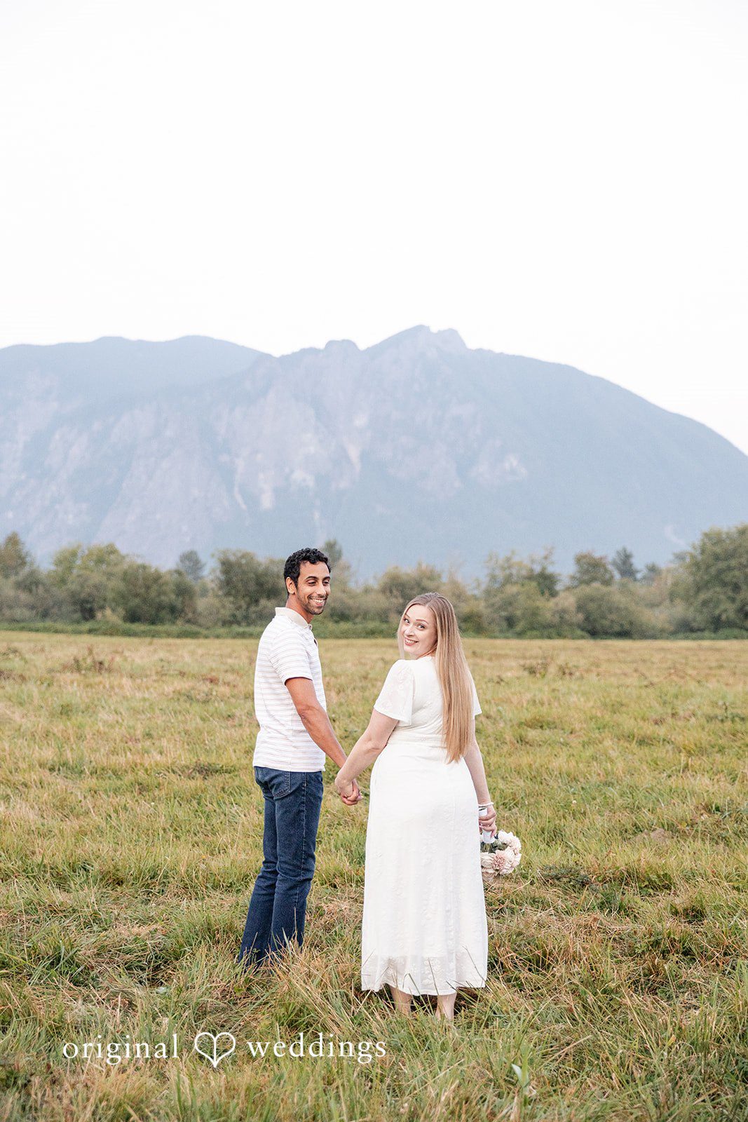 Leah + Joseph A stunning portrait of the couple at Meadowbrook Farm
