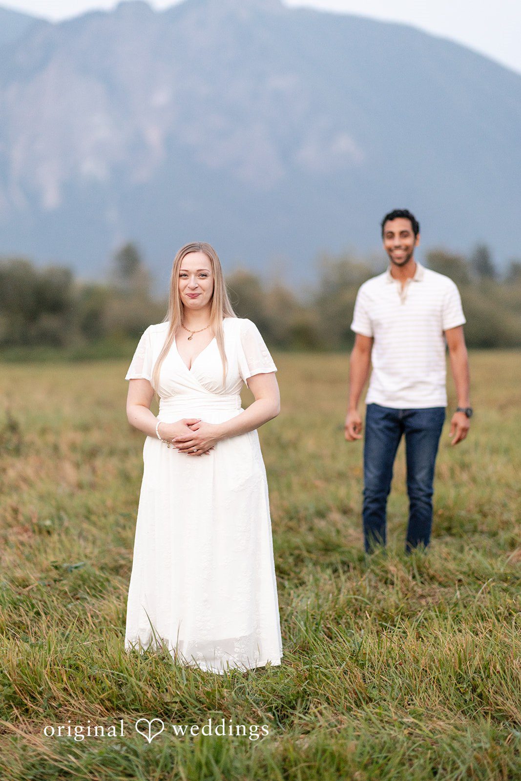 Leah + Joseph A stylish portrait of the couple