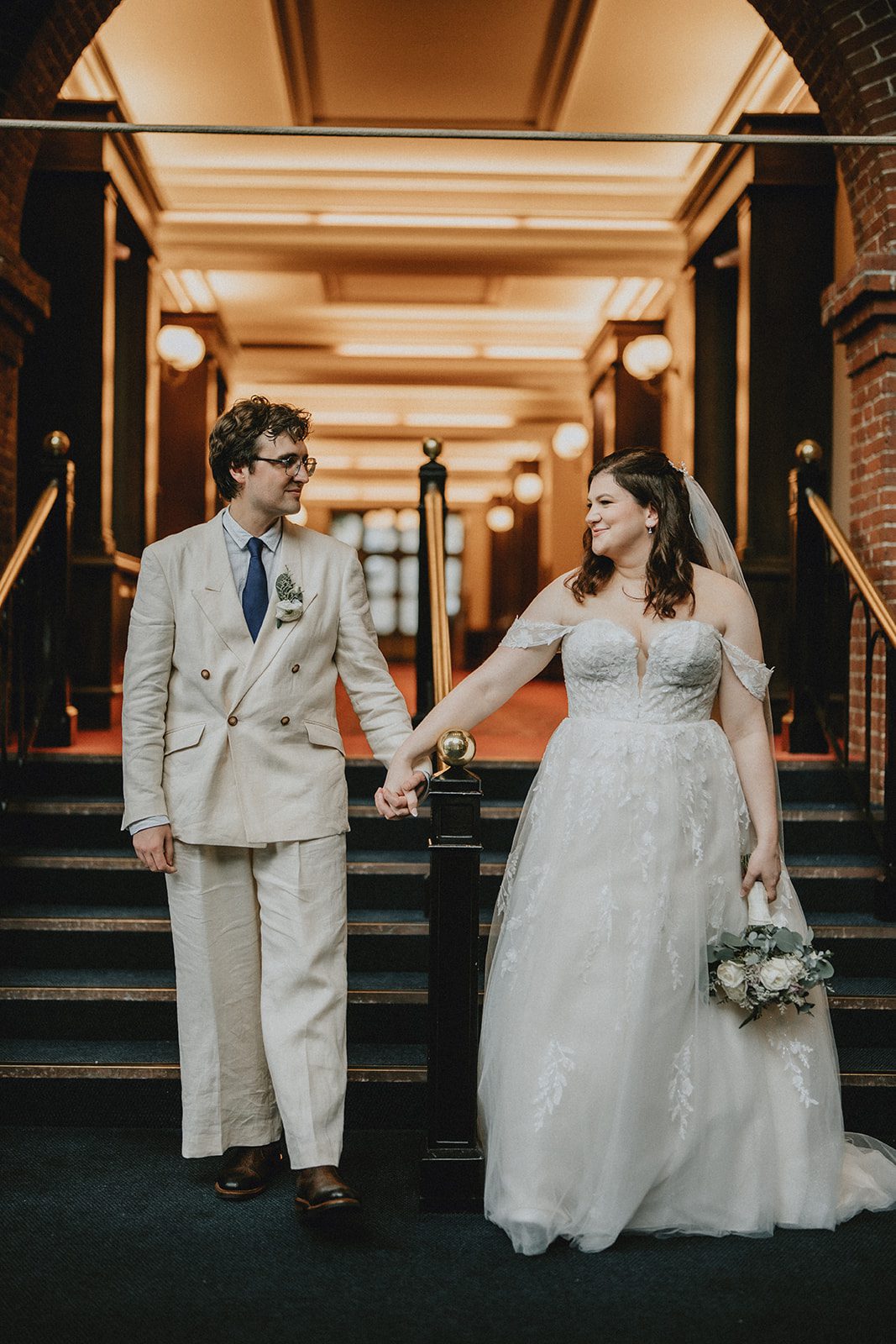 mechanics-hall-rustic-boston-brenna-walter-035-34 Couple in the hallway at Mechanics Hall